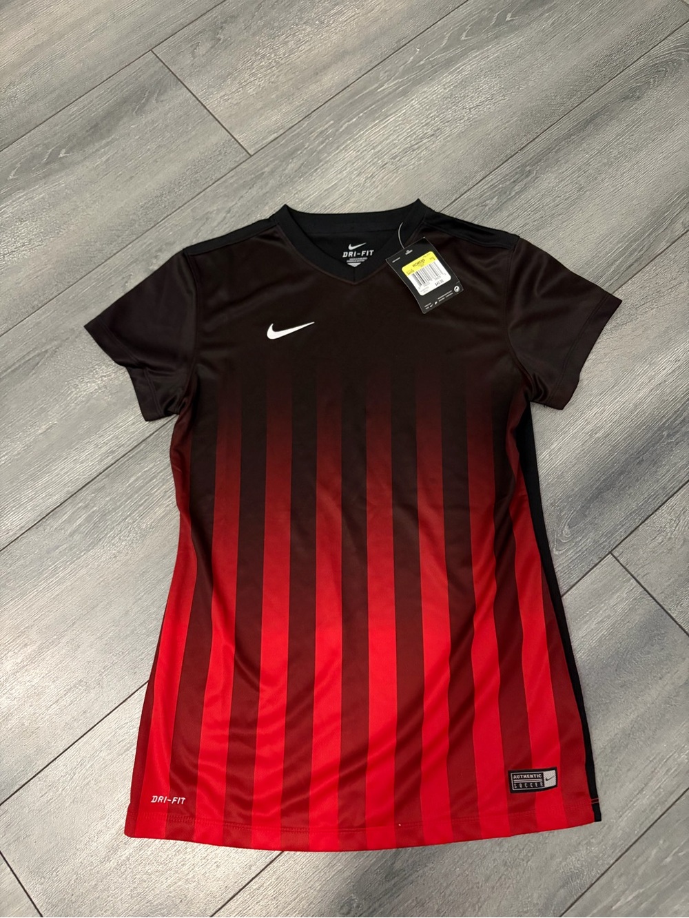 Nike Women’s Black & Red Gradient Dri-FIT Soccer Jersey